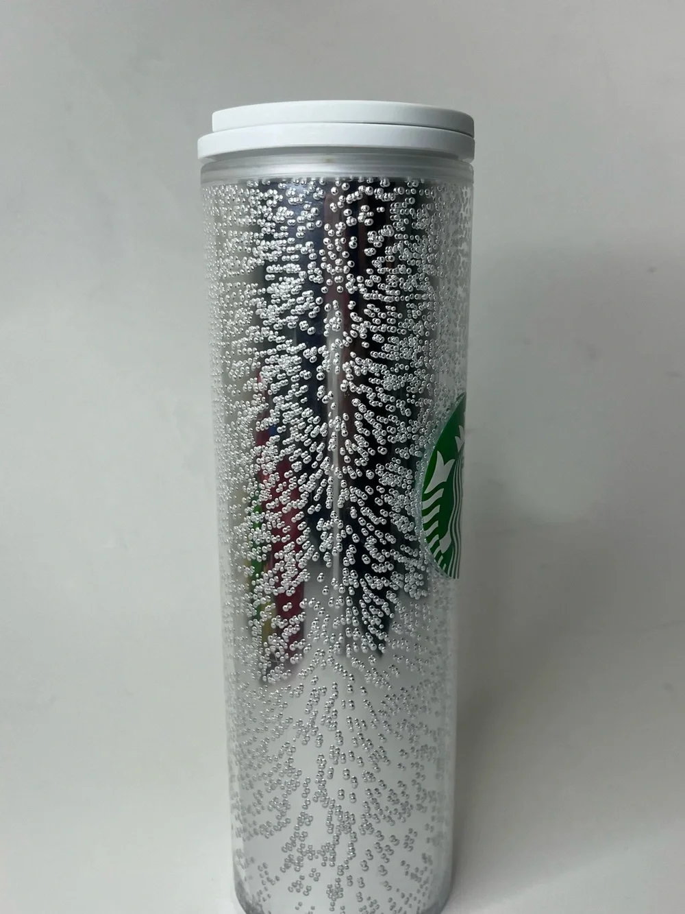 Starbucks 2020 Holiday 16oz Platinum Silver Champagne Bubble Tumbler Travel Mug